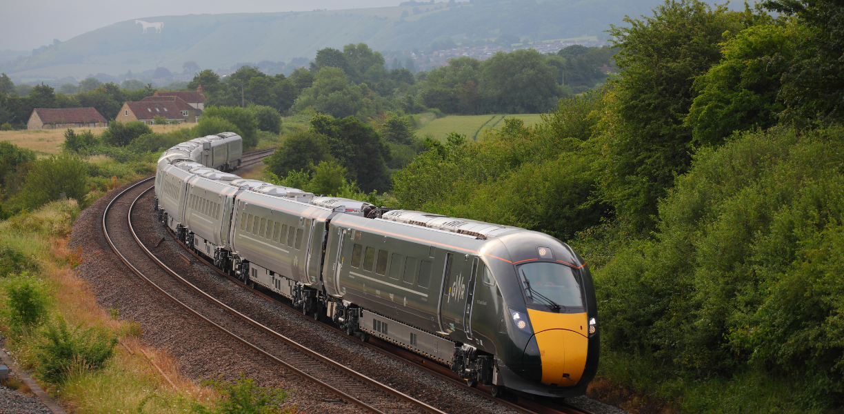 Great Western Railway with Wiltshire White Horse in the background